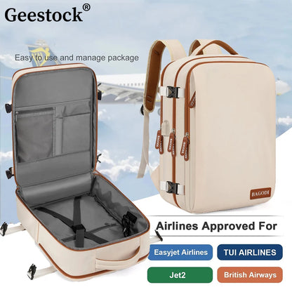 Geestock Travel Backpack Ryanair 40x20x25 Travel Cabin Bag 45x30x20 Easyjet Airplane Cabin Backpack Suitcase Laptop Backpacks