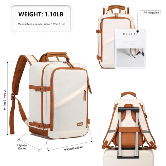 Kono Cabin Bag 40x20x25 for Ryanair Underseat Travel Carry-on Backpack Cabin Size 20L