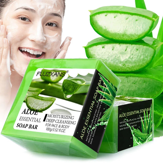 Sapone Artigianale all'Aloe Vera 100g – Detergente e Idratante per Viso e Corpo con Olio d'Oliva e Olio di Mandorla Dolce