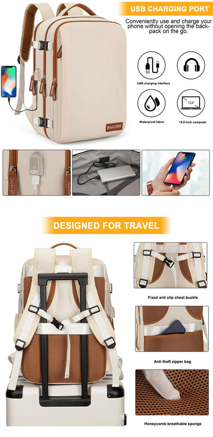 Geestock Travel Backpack Ryanair 40x20x25 Travel Cabin Bag 45x30x20 Easyjet Airplane Cabin Backpack Suitcase Laptop Backpacks