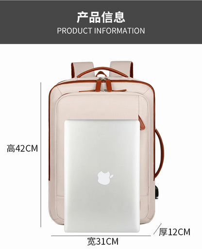 Business - style double - shoulder backpacks. They are large - capacity unisex backpacks with a sense of high - end. They are co