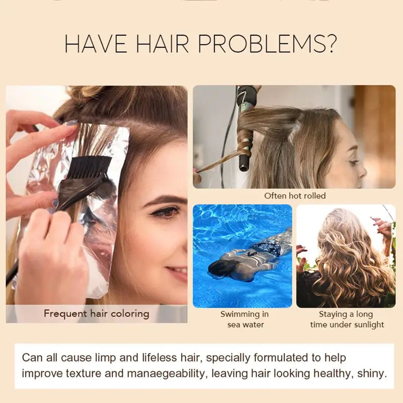 PURC Magical Hair Mask Argan Oil Keratin Hair Treatment Smoothing Straightening Repair Dry Damage Masks Hair Care